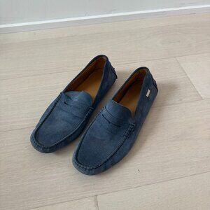 Oliver Cabell Blue Suede Driver Loafers EUC Size 14